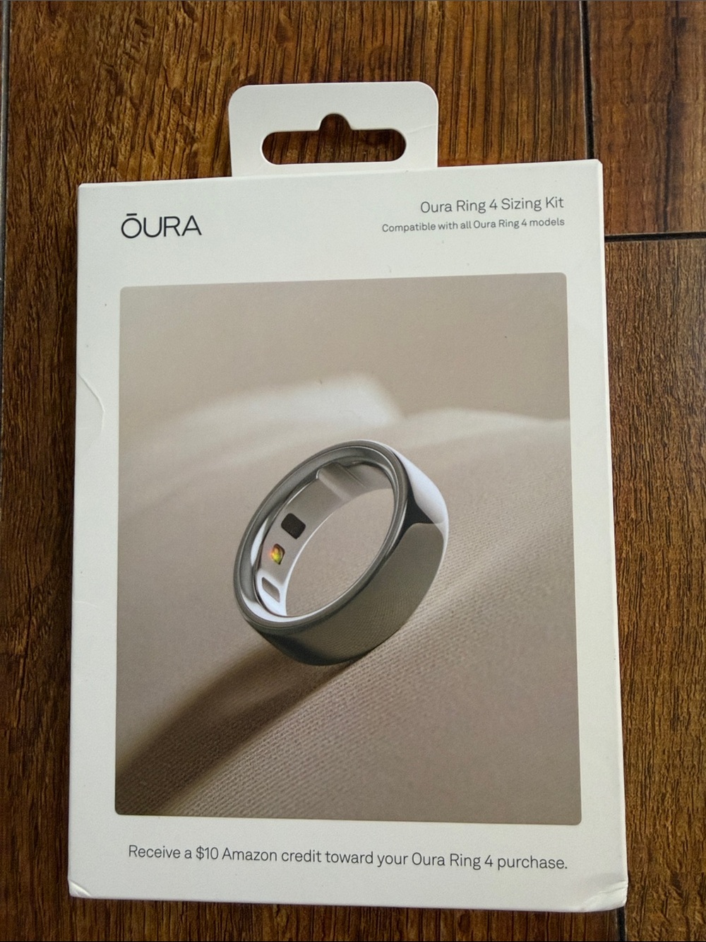 Oura Ring 4 Sizing Kit - White and Silver